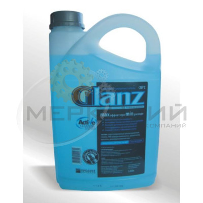Незамерзающая жидкость (-20*С) 3,85 л. Glanz. Канистра с носиком